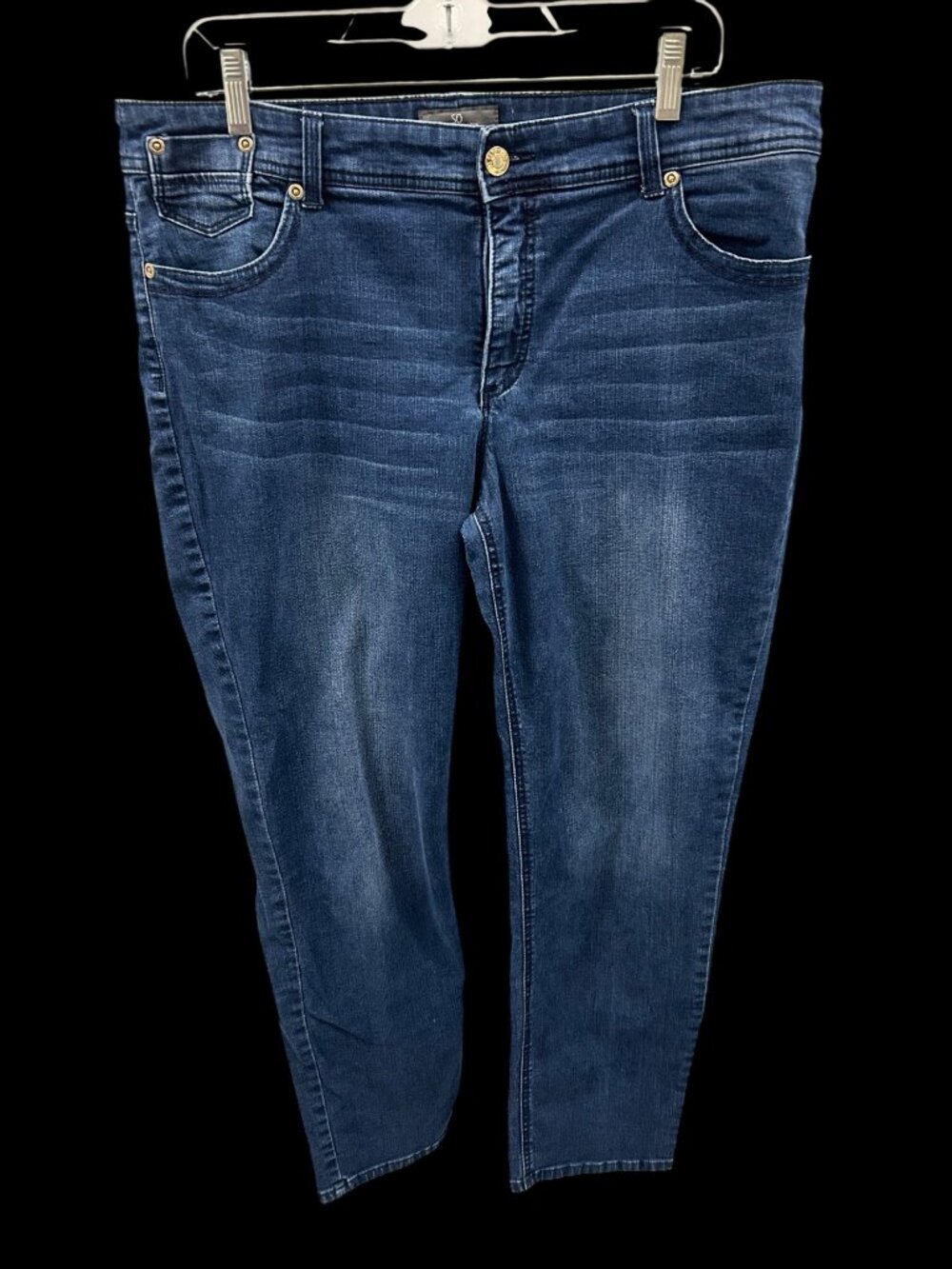 Chico's So Slimming Ankle Jeans - Size 2.5 (14) Dark Wash